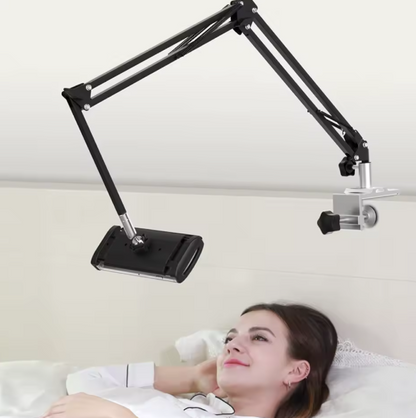 Support de téléphone rotatif à 360 degrés avec bras en aluminium pour iPad et téléphones ou autres appareils avec écrans.