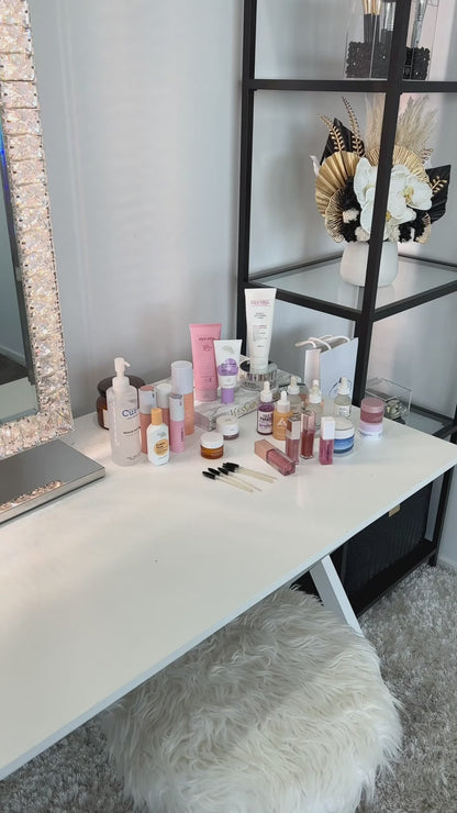 Boîte de rangement cosmétique rotative 360°